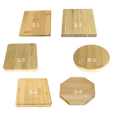 Posavasos de bambú reutilizables